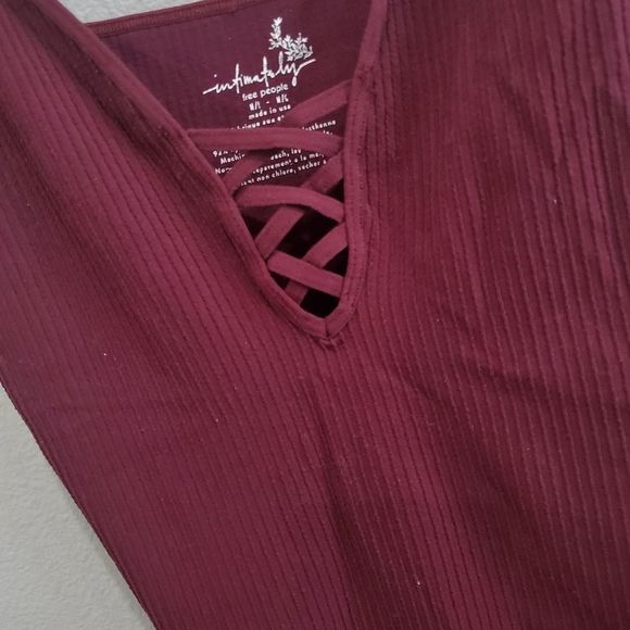 Free People intimately maroon top - Picture 2 of 4
